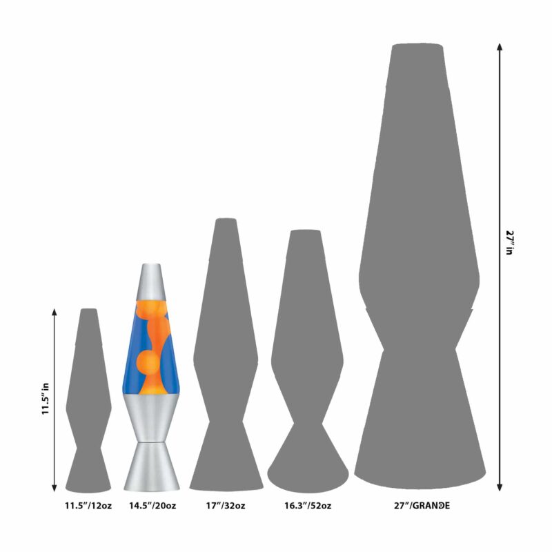 14.5” LAVA Lamp – Orange/Blue/Silver - US 1237