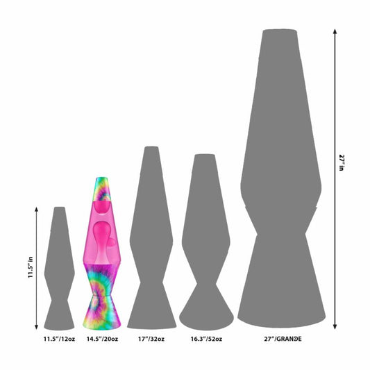 14.5″ LAVA Lamp – Tie Dye Pink Spiral - US 5912