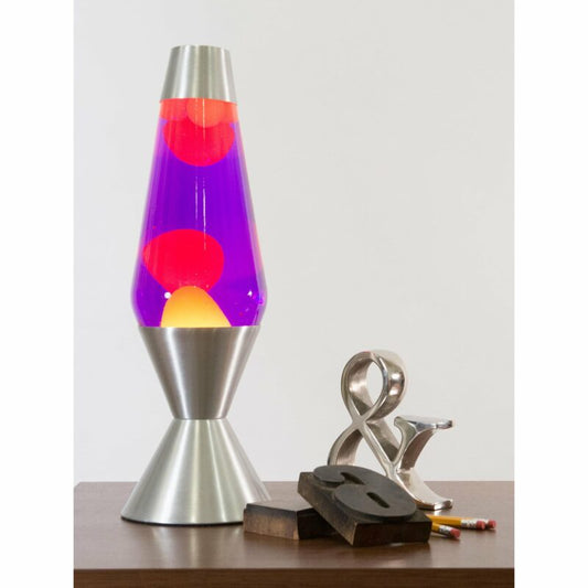 16.3″ LAVA Lamp – Yellow/Purple/Silver - US 6446