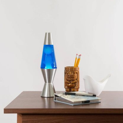 11.5″ LAVA Lamp – White/Blue/Silver - US 1342