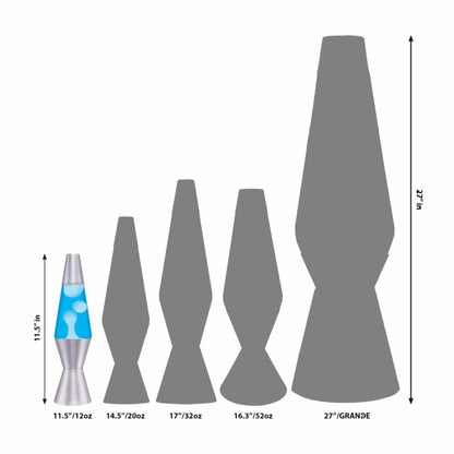 11.5″ LAVA Lamp – White/Blue/Silver - US 1342