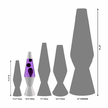 14.5’’ LAVA Lamp – Black &amp; Purple - US 7095