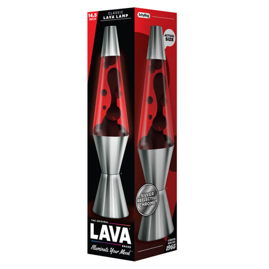 14.5″ Lava Lamp Chrome Plated Crimson - US 3117