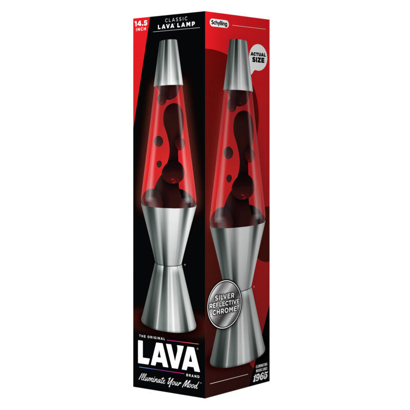 14.5″ Lava Lamp Chrome Plated Crimson - US 7663