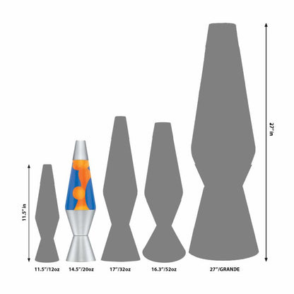 14.5” LAVA Lamp – Orange/Blue/Silver - US 1237