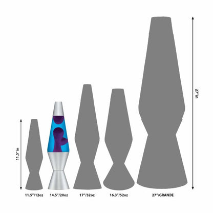 14.5″ LAVA Lamp – Purple/Blue/Silver - US 7298
