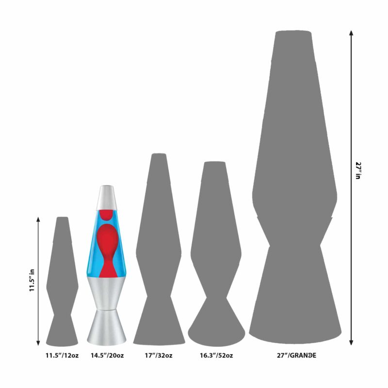 14.5″ LAVA Lamp – Red/Blue/Silver - US 9789