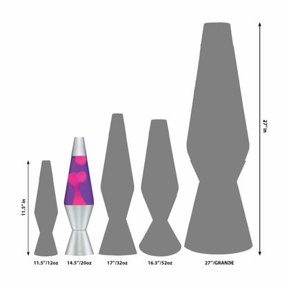 14.5” LAVA Lamp – Pink/Purple/Silver - US 6647