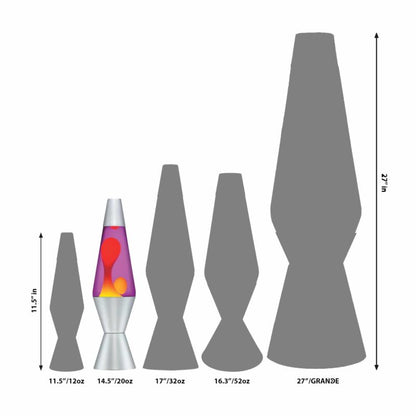 14.5” LAVA Lamp – Yellow/Purple/Silver - US 8602