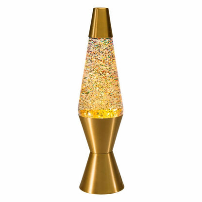 14.5″ LAVA Lamp Rainbow Glitter – Clear/Gold - US 5133