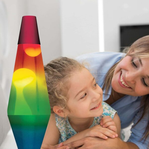 14.5” LAVA Lamp Rainbow – White/Clear/Tricolor - US 2471