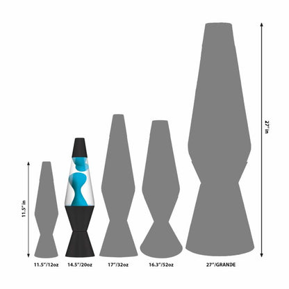 14.5″ LAVA Lamp Neon – Blue/Clear/Black - US 5072