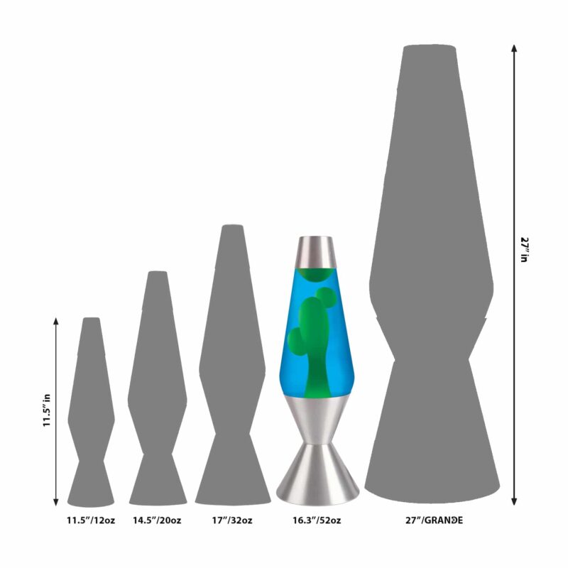 16.3″ LAVA Lamp – Yellow/Blue/Silver - US 4368