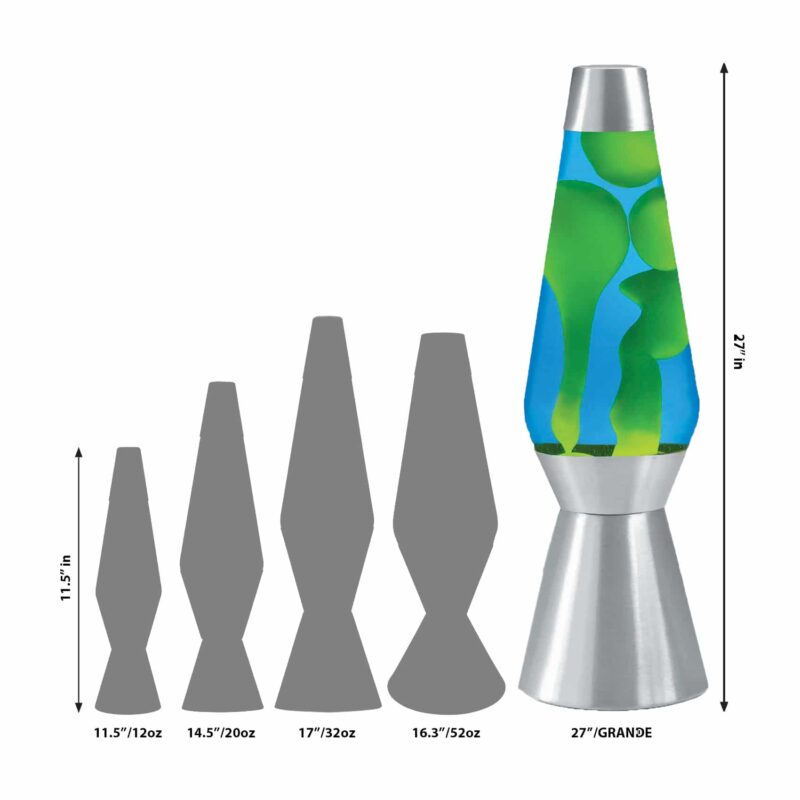27″ LAVA Lamp Grande – Yellow/Blue/Silver - US 6695
