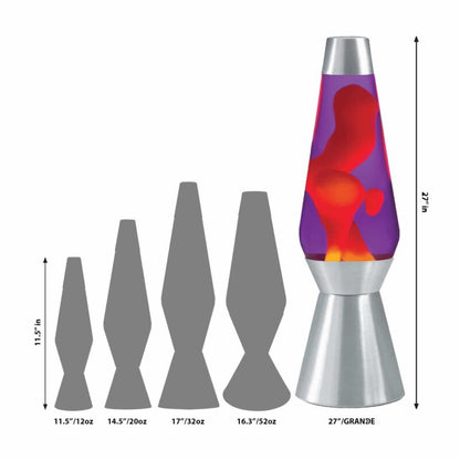 27″ LAVA Lamp Grande – Yellow/Purple/Silver - US 3476